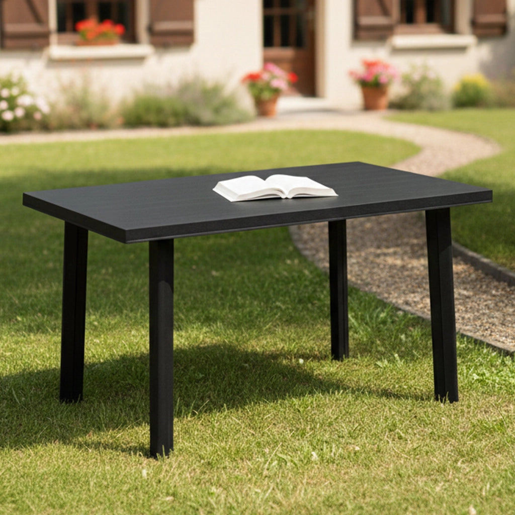 Ozello, Tavolo da Esterno 6 Posti Made in Italy, 126x76x72h cm Nero Antracite