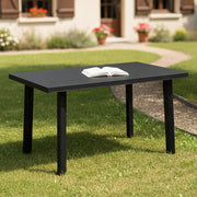 Ozello, Tavolo da Esterno 6 Posti Made in Italy, 126x76x72h cm Nero Antracite