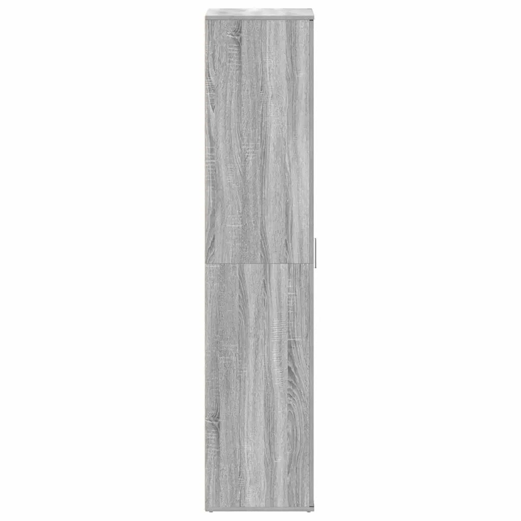 Mobile per scarpe con porta Grigio Sonoma 80 x 39 x 178 cm 3333871