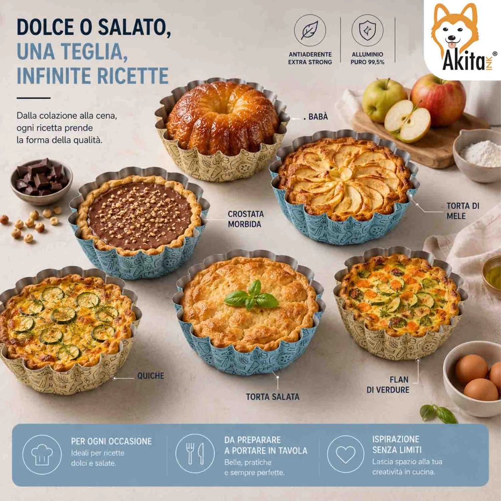Akitaink Teglia Margherita Friggitrice 20 cm Antiaderente