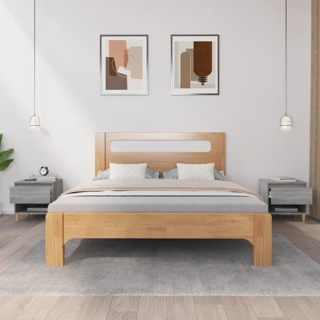 Comodini 2 pz-Set di 2 Tavolino da notte Grigio Sonoma 50x46x50 cm in Legno Multistrato