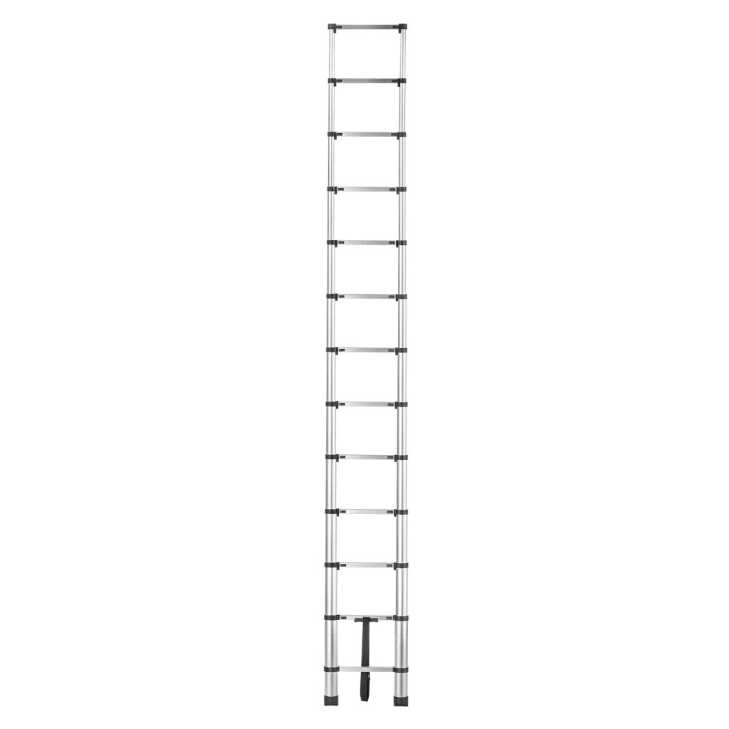 Scala domestica telescopica in alluminio KADAX, estensibile e pieghevole, 13 gradini, portata 125 kg.
