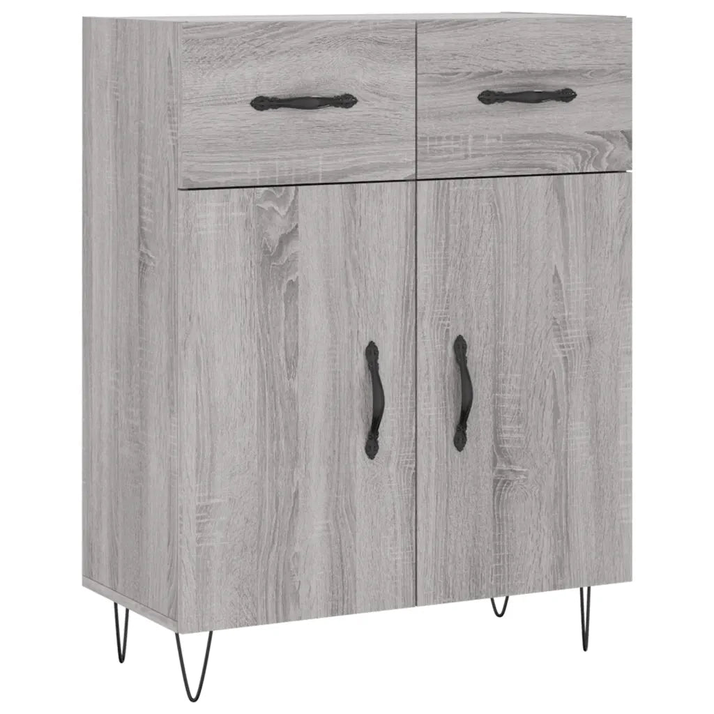 Credenza Grigio Sonoma 69,5x34x180 cm in Legno Multistrato 3198567