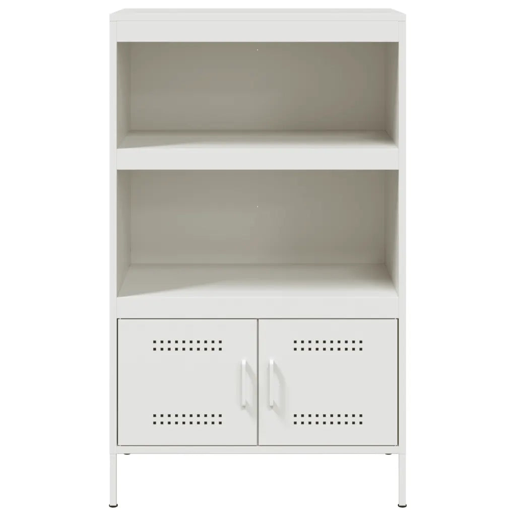 Credenza-Buffet-Armadio da cucina Bianca 68x39x113 cm in Acciaio 227363