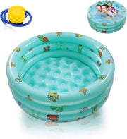 Piscina per bambini – Piscina per bambini – Piscina per bambini – Piscina per bambini con pompa a aria – Piscina per bambini sicura – Piscina per bambini con diametro 100 x 27 cm – Piscina rotonda
