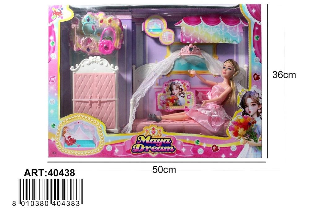 Giocattolo Bambola Maya Dream con Armadio e Accessori