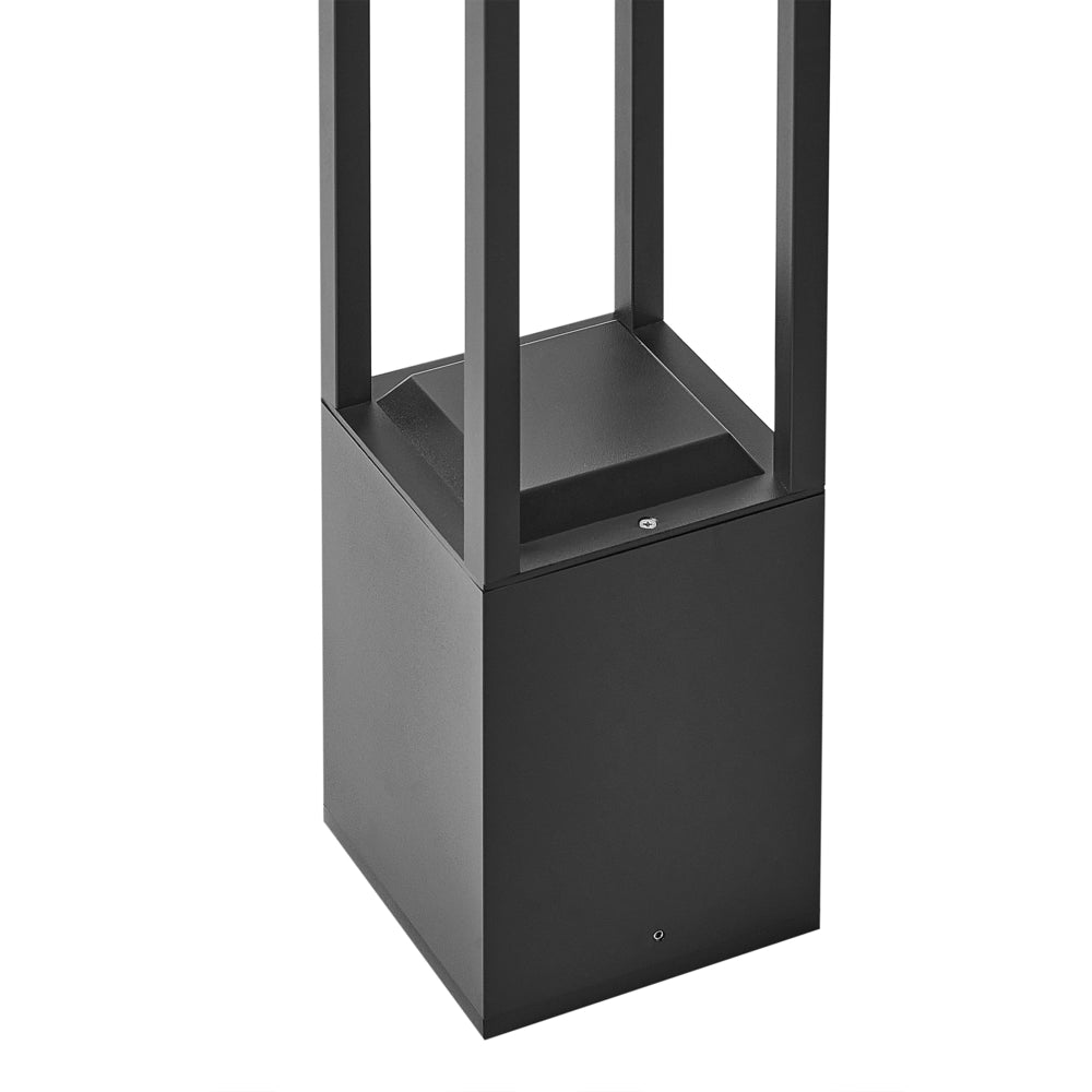 Lampada dissuasore da giardino a LED per vialetti da 60 cm in alluminio nero stile moderno