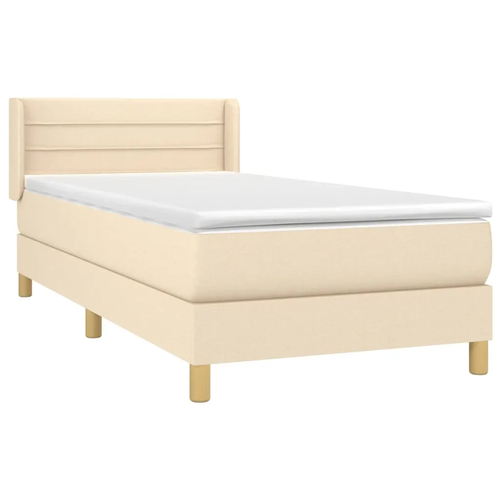 Giroletto a Molle con Materasso Crema 80x200 cm inTessuto cod mxl 66164