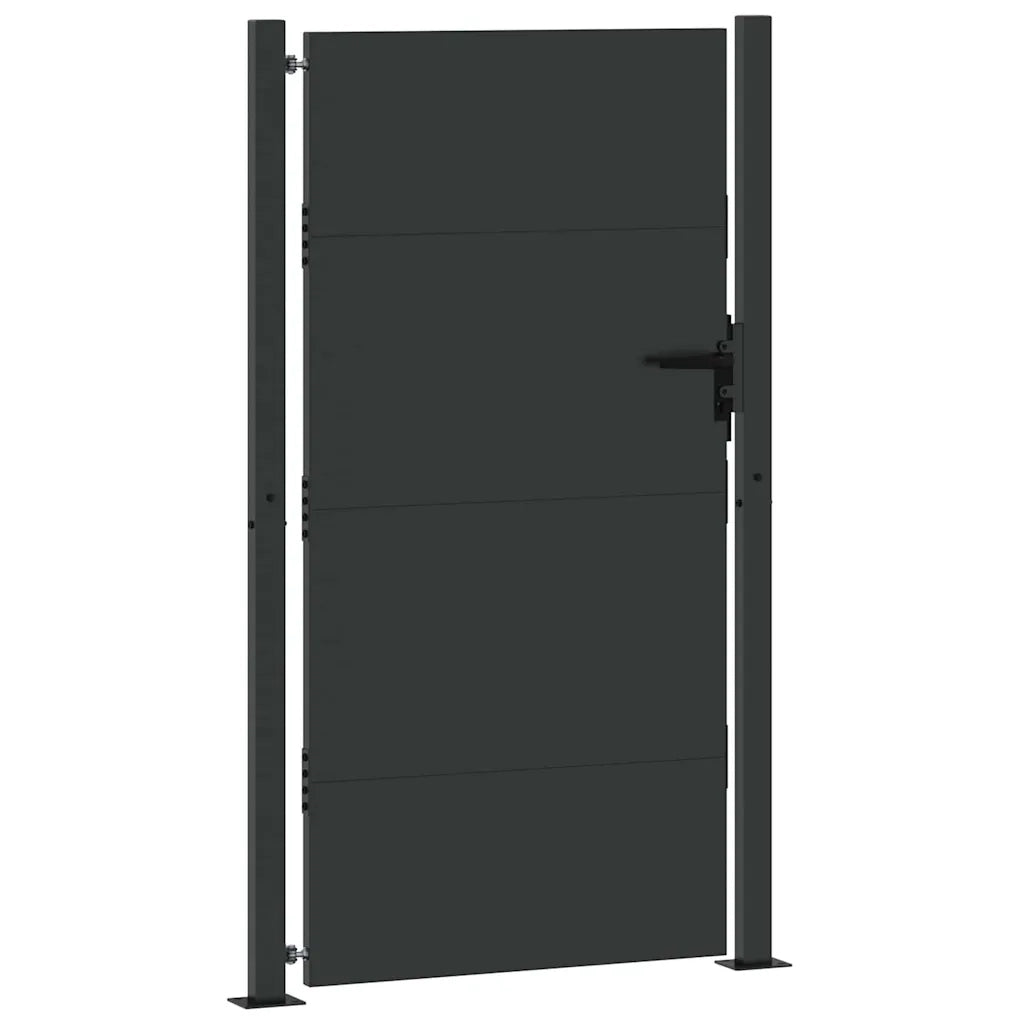 vidaXL Cancello da giardino con blocco Nero 105 x 200 cm