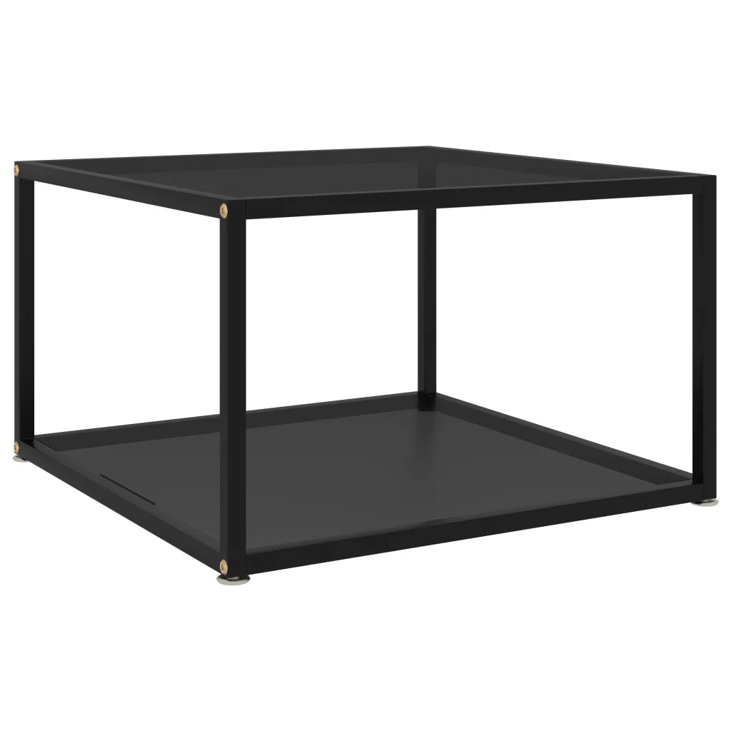 Tavolino da Salotto Nero 60x60x35 cm in Vetro Temperato cod mxl 20184