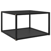 Tavolino da Salotto Nero 60x60x35 cm in Vetro Temperato cod mxl 20184