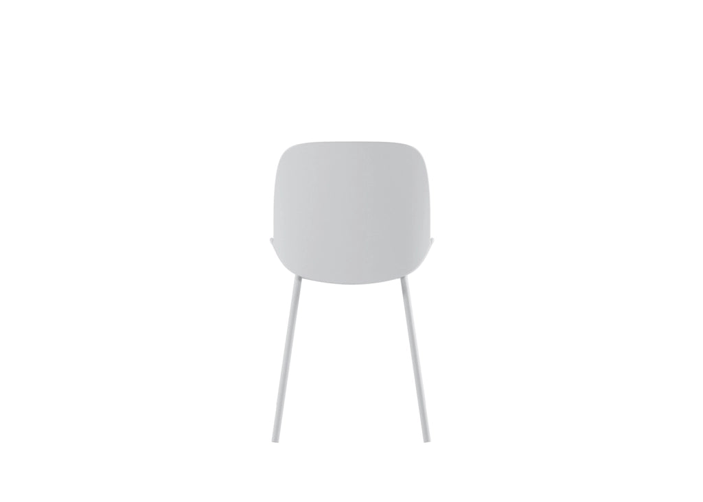 Sedia Eva Design Moderno in Polipropilene Bianco con Gambe in Metallo - Struttura Robusta per Interni ed Esterni - Alta Qualità