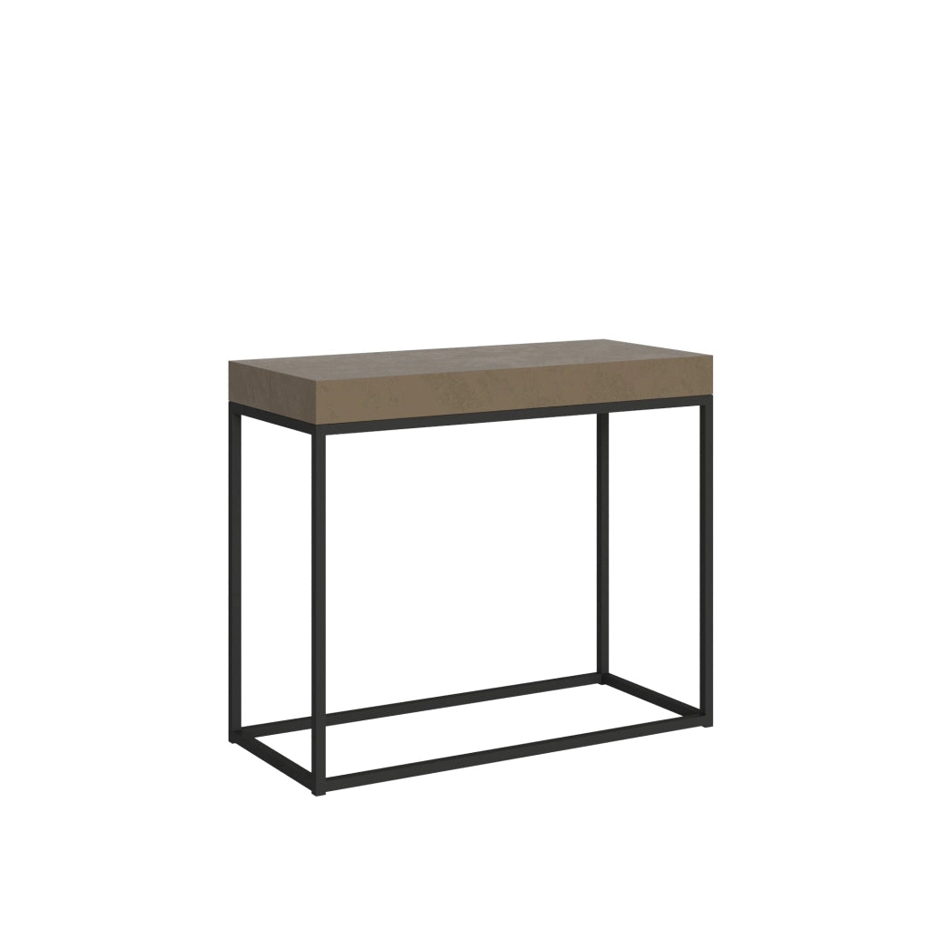 Consolle Allungabile 90-196x40x77 cm Nordica Small Tortora Telaio Antracite