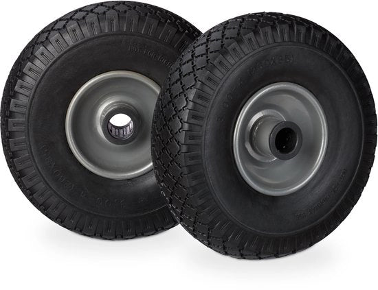 Set di ruote di acciaio con cerchione anti-lecco - 25 mm AS - 150 kg