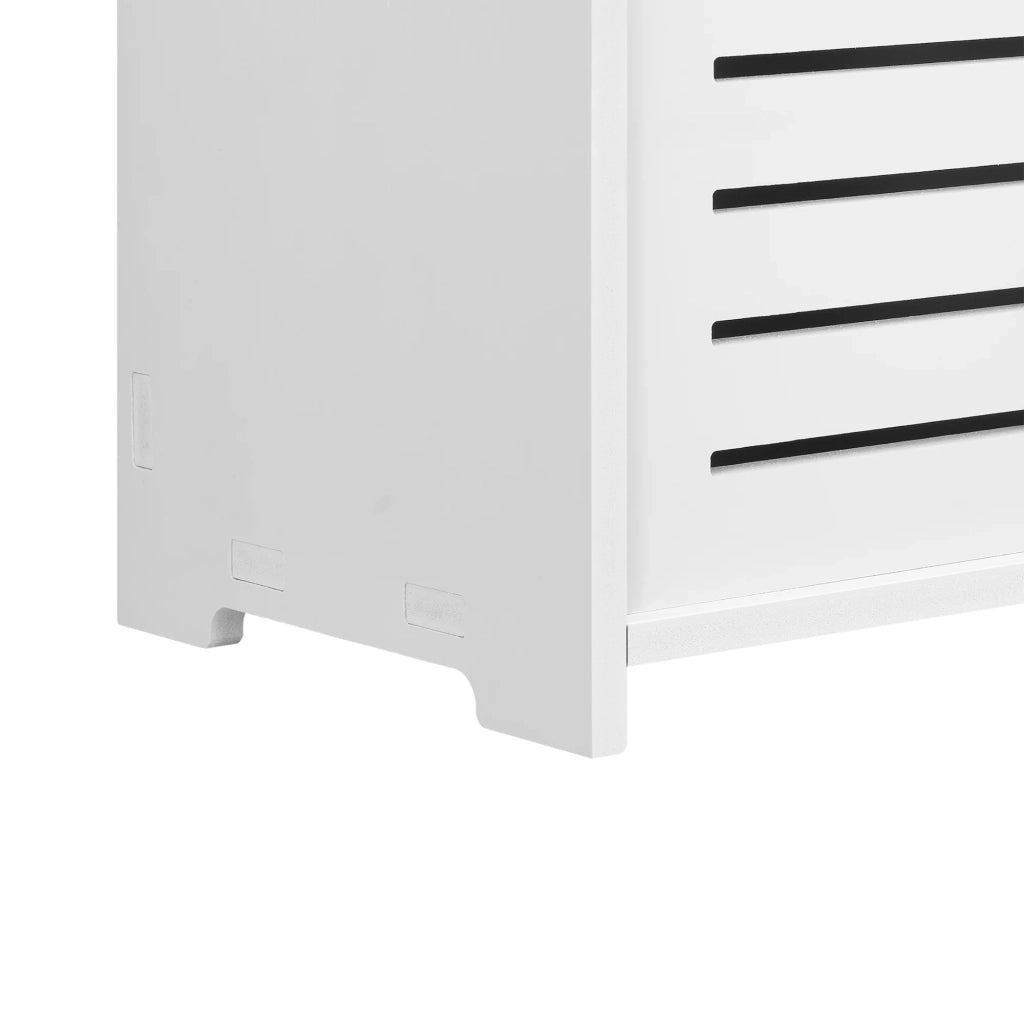 Mobile da bagno di design con ripiani mobile contenitore con 2 ante in legno composito 62 cm bianco 03_0005832