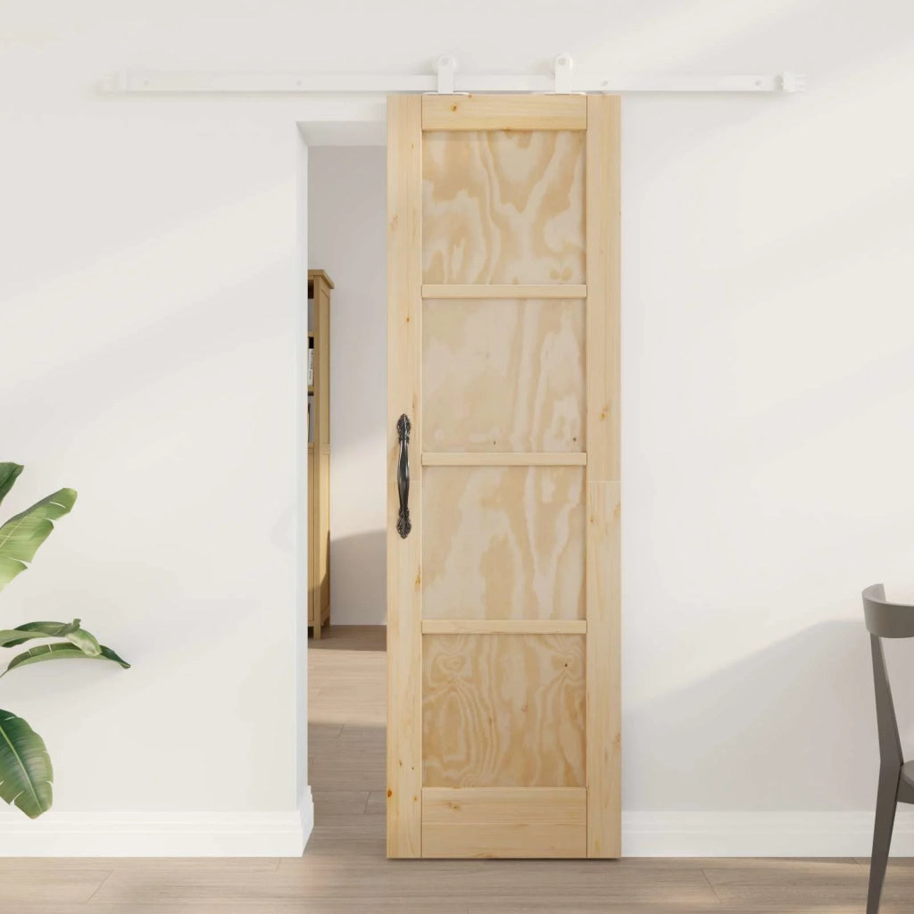 Porta scorrevole Naturale e Bianco 61 x 198,5 cm