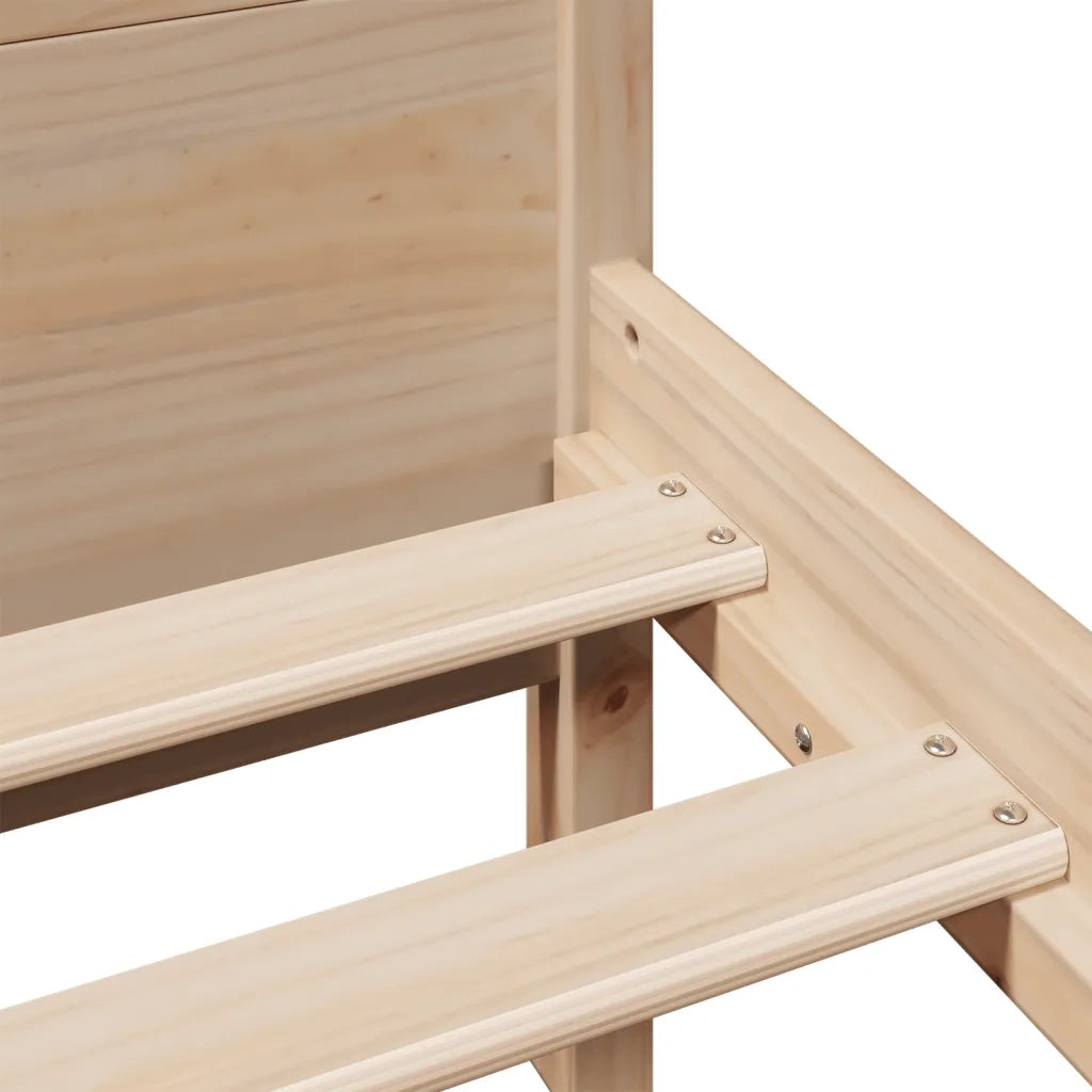 Letto senza Materasso 120x200 cm in Legno Massello di Pino