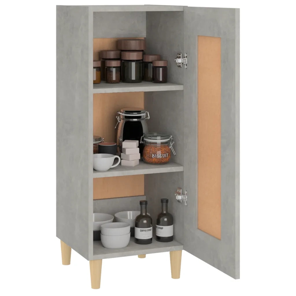 Credenza Grigio Cemento 34,5x34x90 cm in Legno Multistrato cod mxl 8892