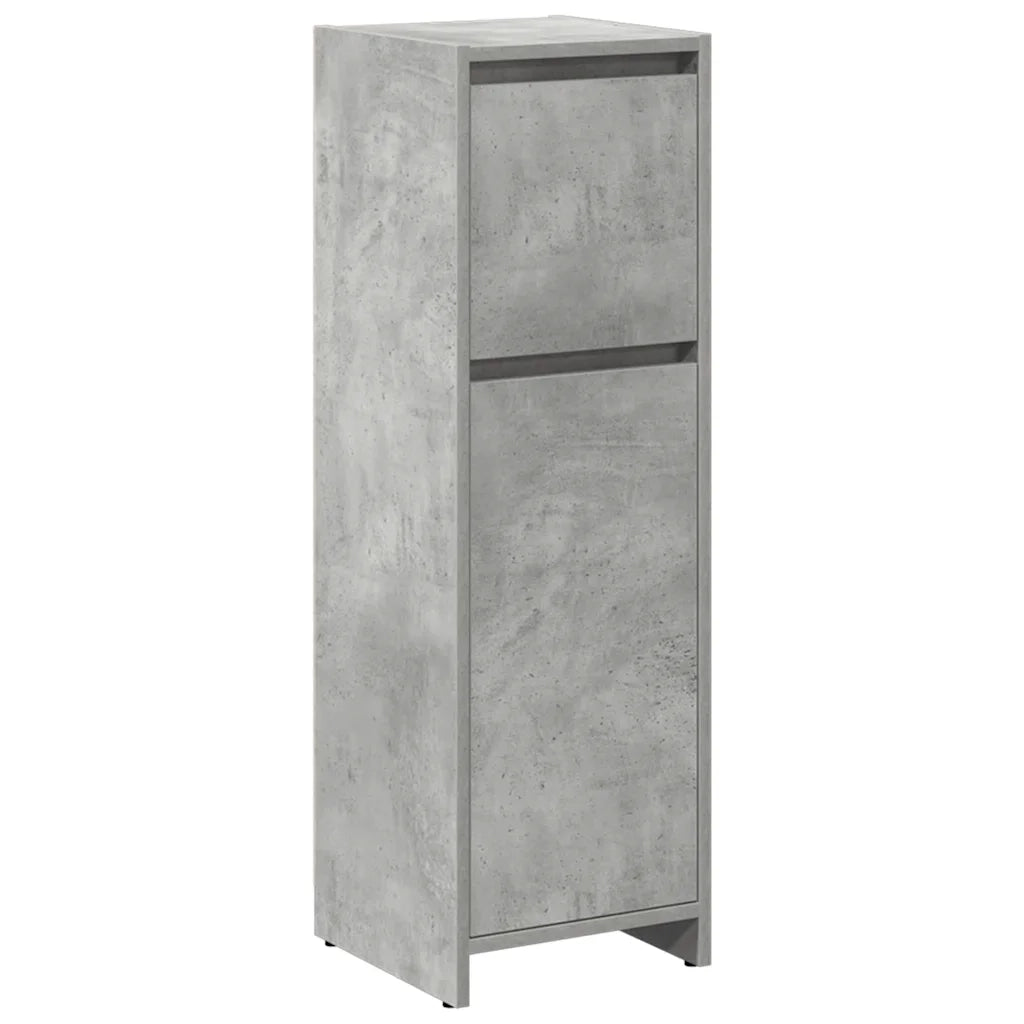 vidaXL Set Mobili da Bagno 4 pz Grigio Cemento in Legno Multistrato