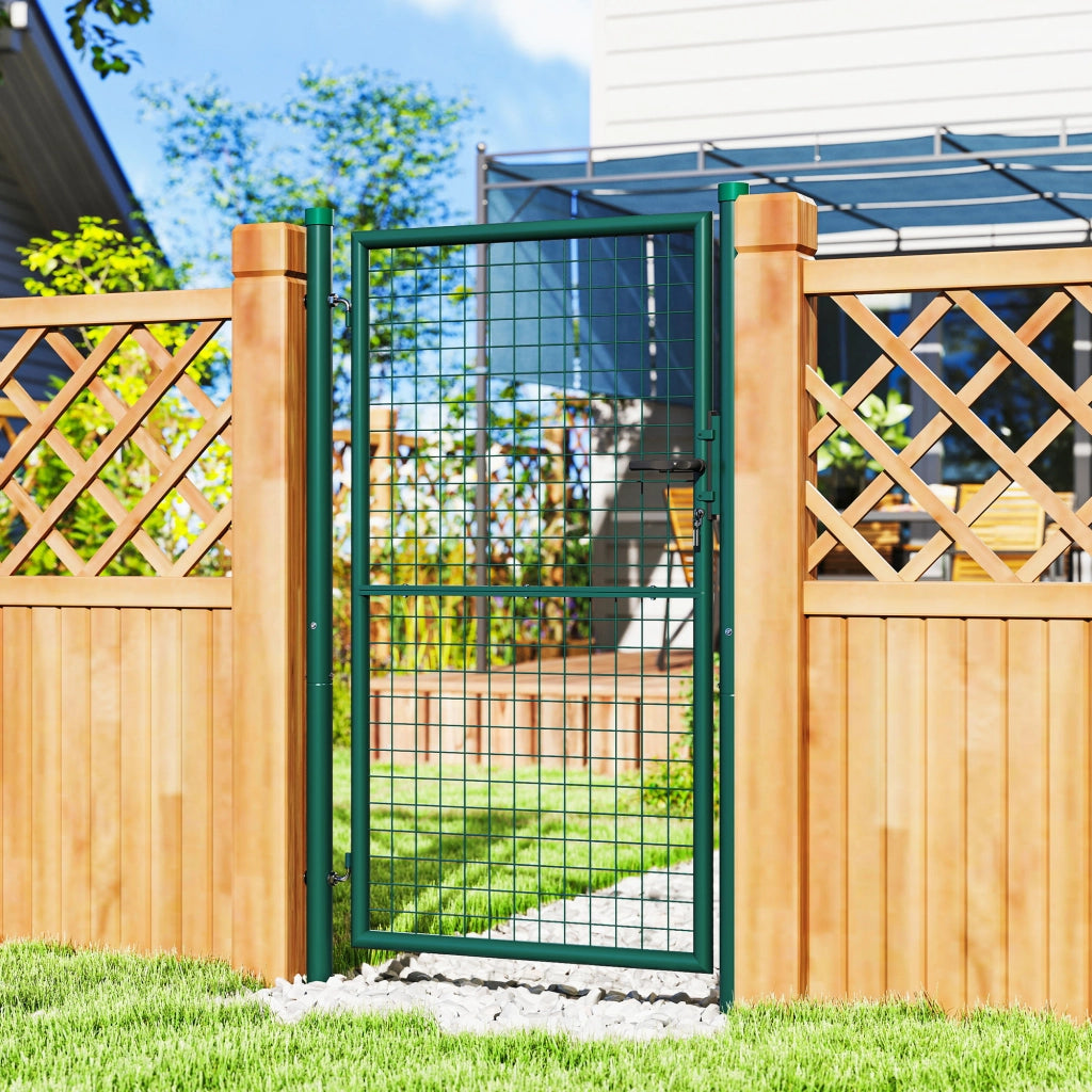 Cancelletto da Giardino in Acciaio ¨C zephmum ¨C Grigio 97x200 cm