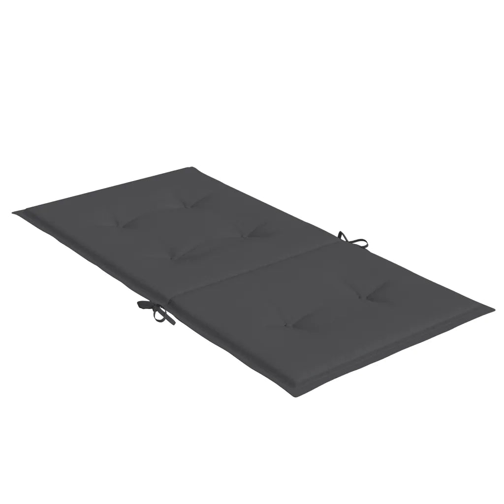 Cuscini Sedia Schiena Bassa 2 pz Antracite MÃ©lange 100x50x4 cm