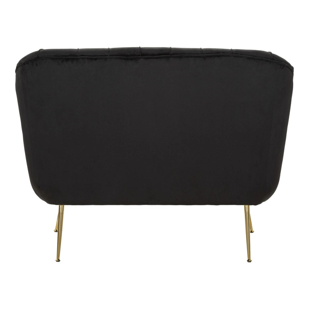 Divano VKH896, Nero, Poliestere, 130x83x91 cm
