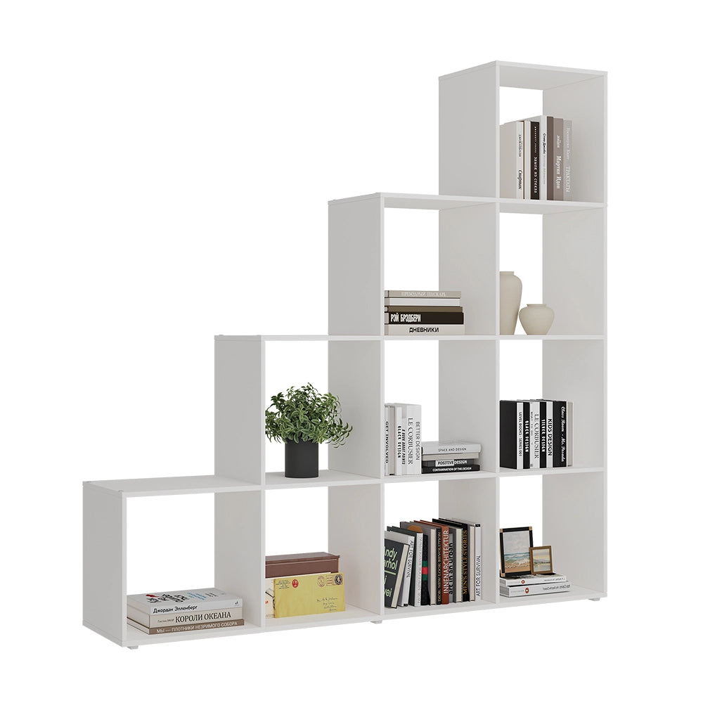 Vicco Scaffale per scale Bianco 138 x 143 cm 10 scomparti