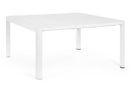 Tavolo Allungabile da Giardino 149x97/149x77.5 cm in Alluminio Kiplin Bianco