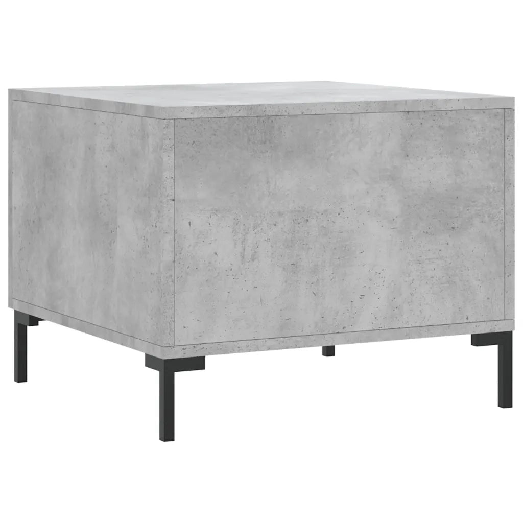 Tavolino Salotto-Tavolino da soggiorno-Tavolo Grigio Cemento 50x50x40 cm Legno Multistrato 158970