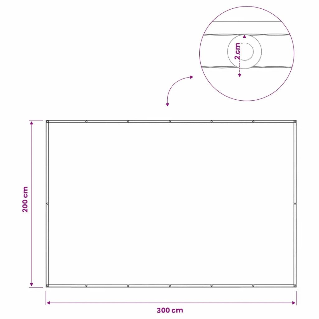 Schermo di Privacy per Balcone 200 x 300 cm 42036583