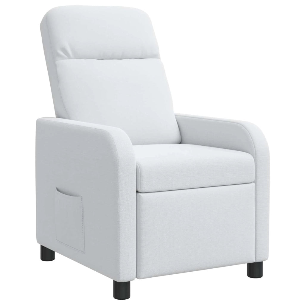 Divano Sedia-Poltrona reclinabile Bianco Tessuto 983864