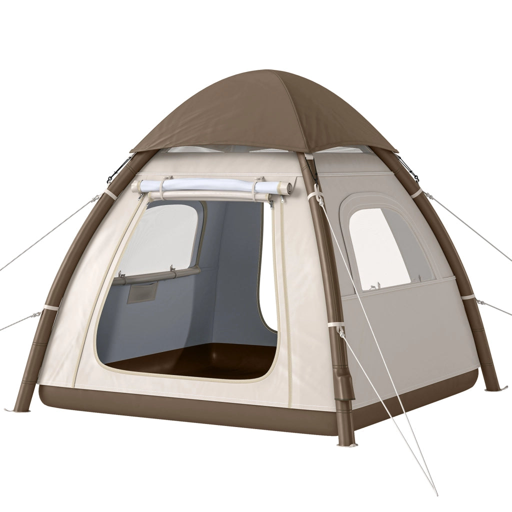 Tenda da campeggio gonfiabile 3-4 persone con zanzariera e pompa ¨C zephmum ¨C UPF30+ impermeabile