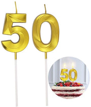 Candela numerata 50 - 3D Candela - Candela per compleanni - Senza profumo - Lavaggio a mano - Imballo individuale - Candela per compleanni