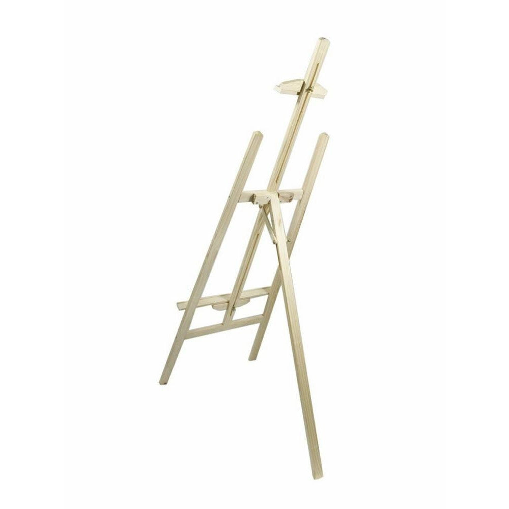Trade Shop - Cavalletto Pittorico In Legno Inclinabile 90 Cm Pittura Esposizione Tele Quadri -