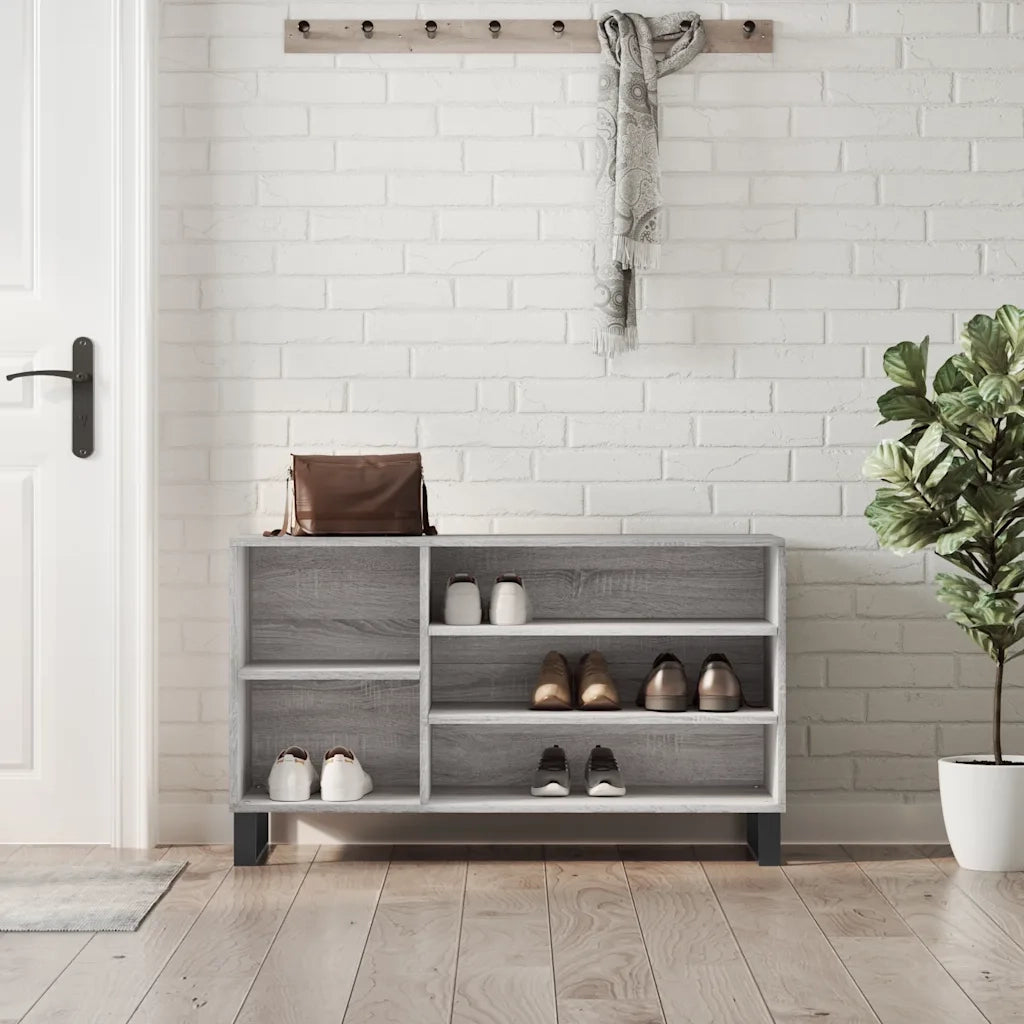 Scarpiera | Mobile per scarpe Grigio Sonoma 102x36x60 cm in Legno Multistrato