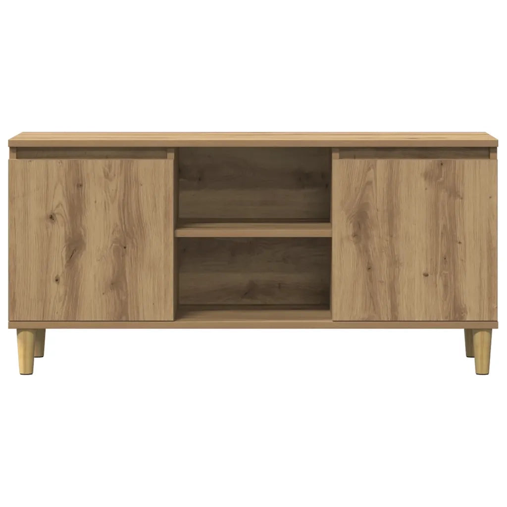 Mobile TV Rovere Artigianale 102x35x50 cm in Legno Multistrato 856429