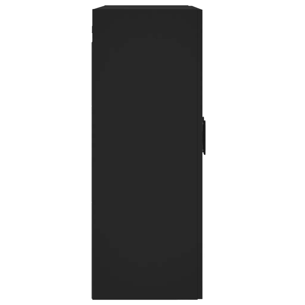 Mobile a Parete Nero 69,5x34,90 cm in Legno Multistrato 830389