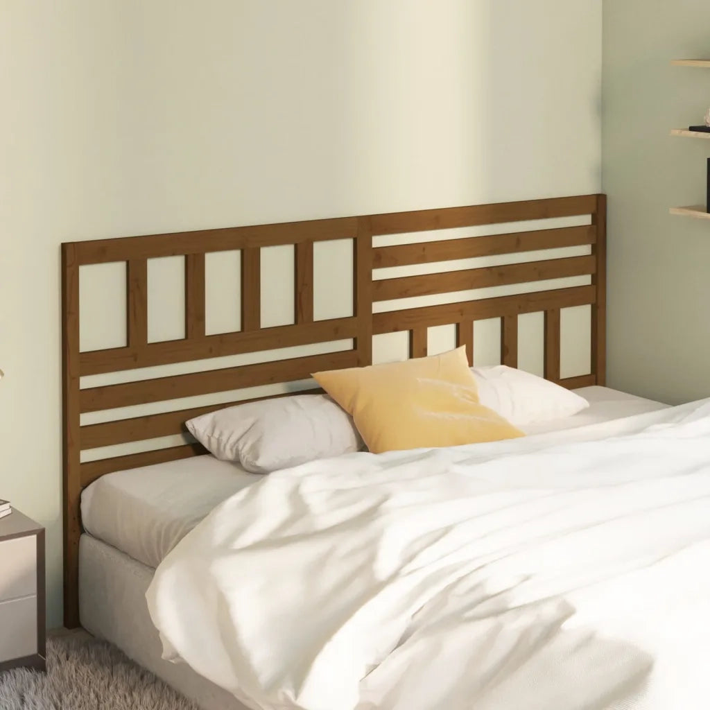 Testiera per Letto ambra 186x4x100 cm in Legno Massello di Pino
