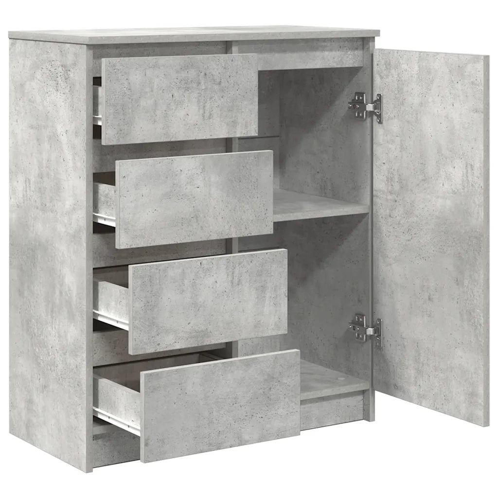 Credenza con Cassetti Grigio Cemento 71x35x84 cm in Truciolato 861583