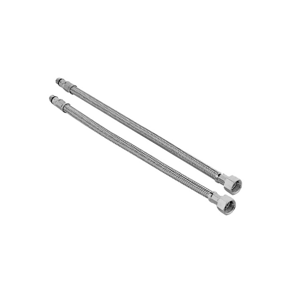 2 PZ  FLESSIBILI  INOX CM 35 SEDE GUARNIZIONE- M10x1 F3/8- PAFFO- pezzi 1