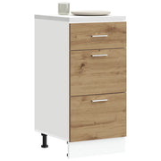 vidaXL Armadio Inferiore “Lyon” Rovere Artigianale 40x46x81,5 cm