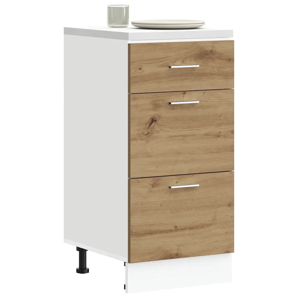 vidaXL Armadio Inferiore “Lyon” Rovere Artigianale 40x46x81,5 cm