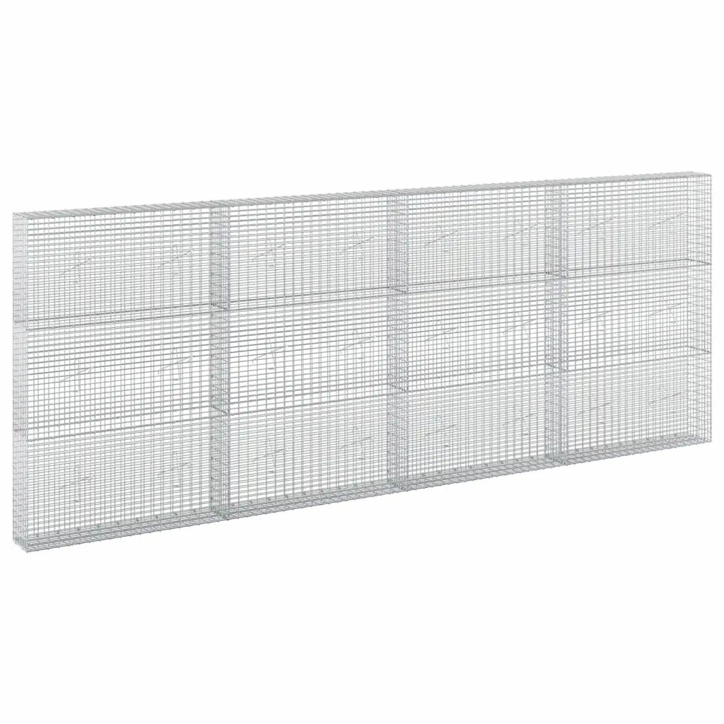 Gabione con filo da 3,5 mm e rete da 5x2,5 cm 400x20x150 cm 3461690