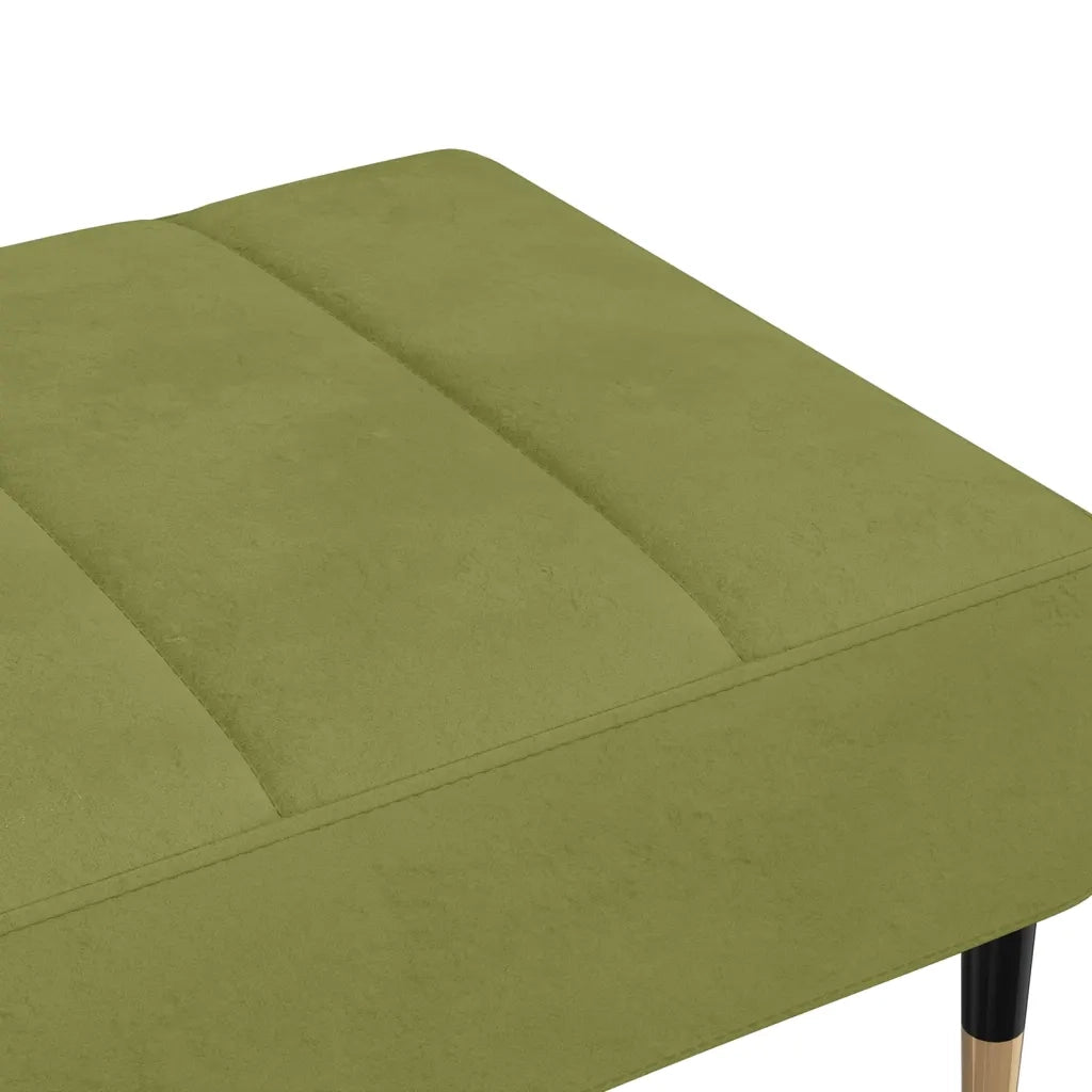 Poggiapiedi Verde Chiaro 78x56x32 cm in Velluto 337815