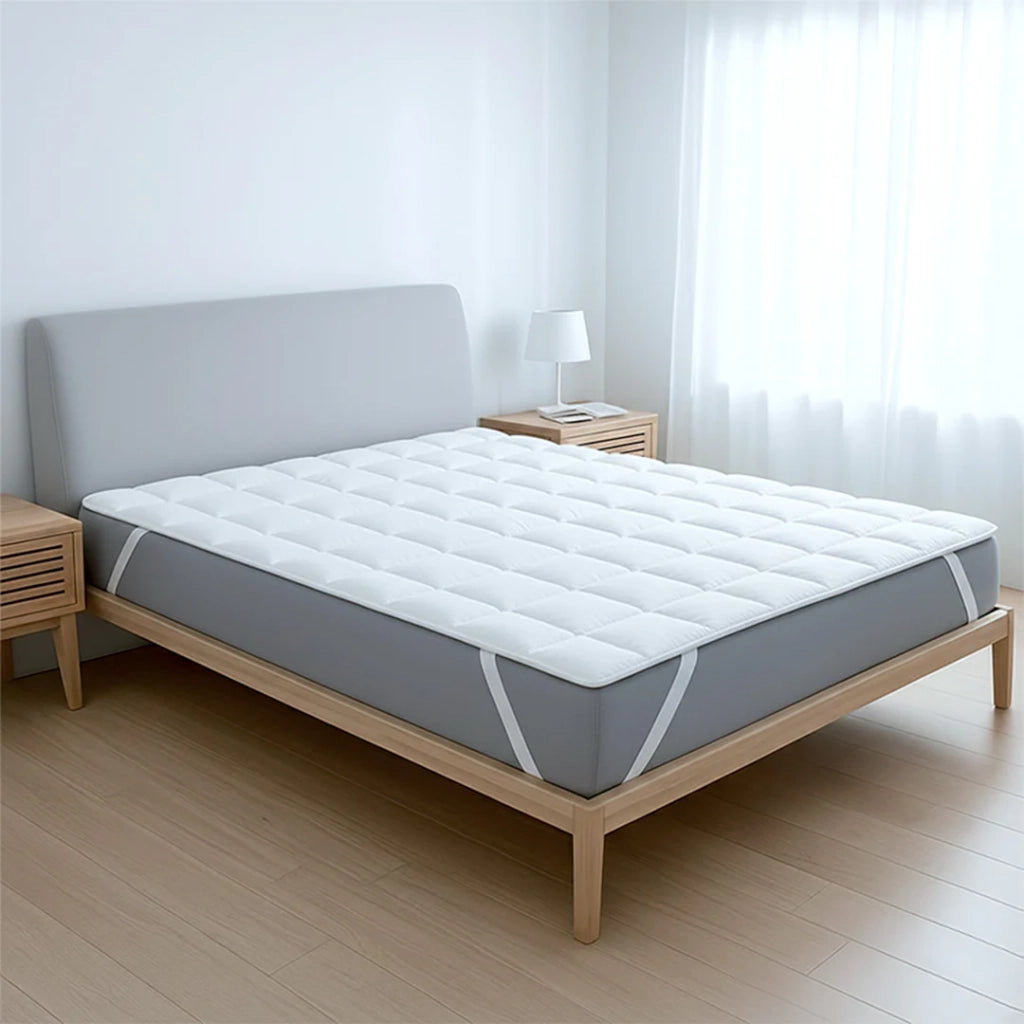 Topper 140x190 cm in Ovatta da 500 gr | Coprimaterasso Imbottito | Rivestimento in Microfibra Traspirante, Con Elastici agli Angoli | Protezione Materasso