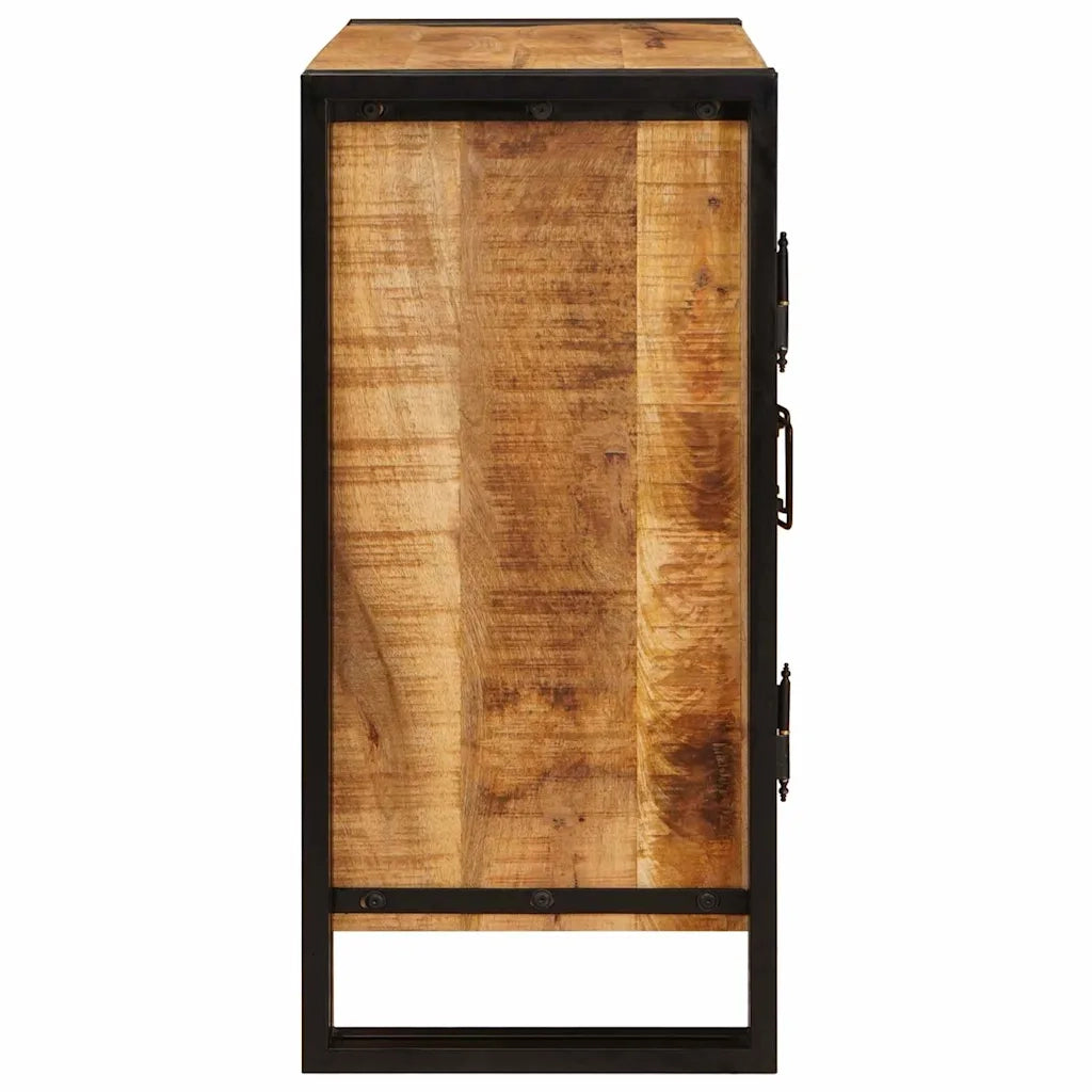 Armadio da Notte Marrone Legno di mango solido e grezzo 4102775