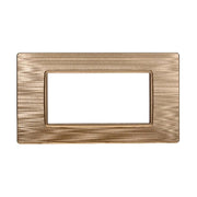 Placca Plastica Serie Starlight 4P Colore Oro Satinato Compatibile Con Vimar Plana