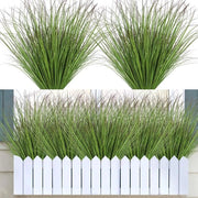16 raccolte di piante artificiali come vere piante artificiali per esterno erba sintetica erba decorativa piante verdi pannocchie erba UV-resistente piante per balcone esterno casa balcone giardino (verde scuro)