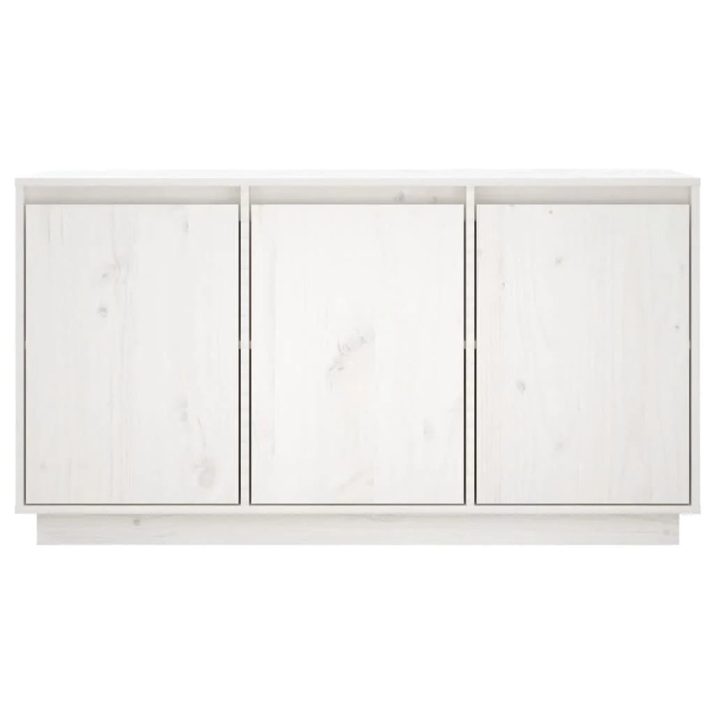 Buffet credenza cassettiera armadio mobile contenitore organizer per cucina soggiorno salotto 111 x 34 x 60 cm legno massello di pino bianco 02_0030201
