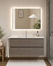 Mobile bagno con lavabo ORIGENBATH IBIZA senza specchio 60x35 cm rovere smoky